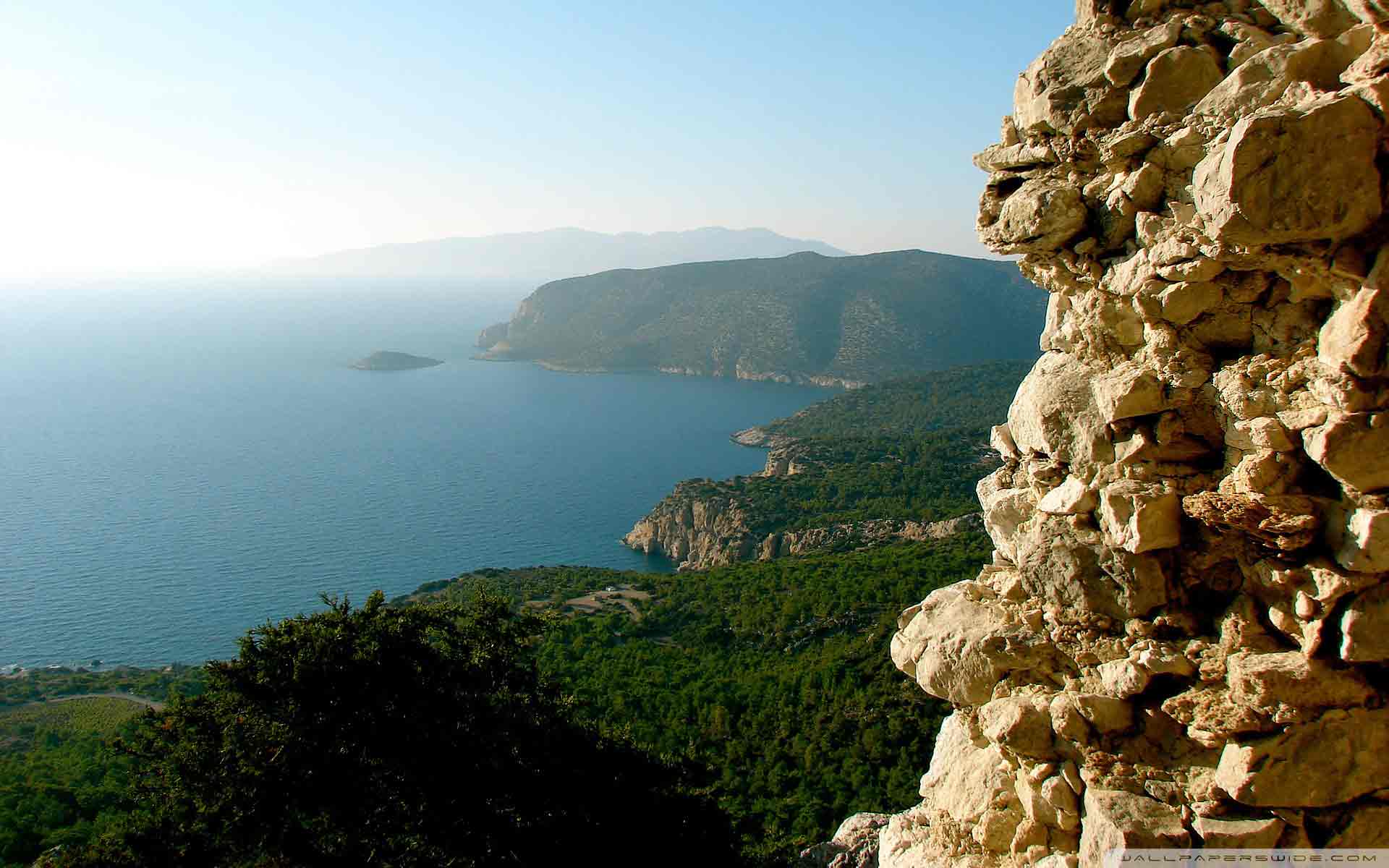 山顶大海风景壁纸